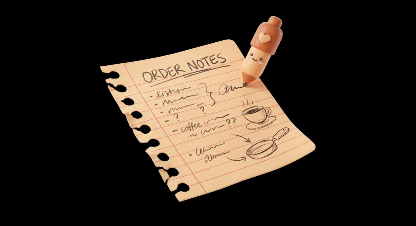 Order notes script — Ownmades